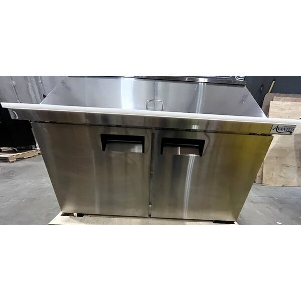 Scratch and Dent Avantco APT-60M-HC 60" 2 Door Mega Top Refrigerated Sandwich Prep Table
