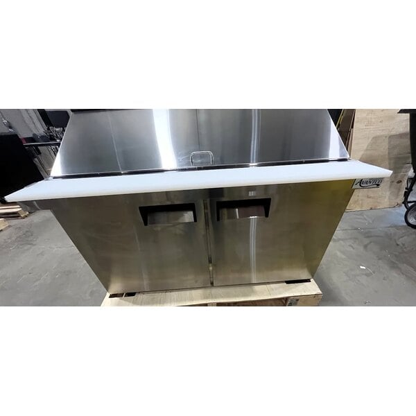 Scratch and Dent Avantco APT-60M-HC 60" 2 Door Mega Top Refrigerated Sandwich Prep Table