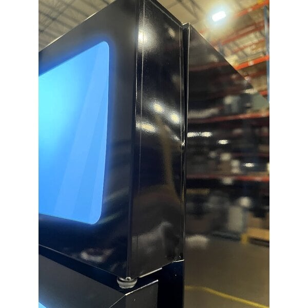 Scratch and Dent MainStreet Equipment GMC-12 23 5/8" Black Swing Glass Door Merchandiser Refrigerator - 120V