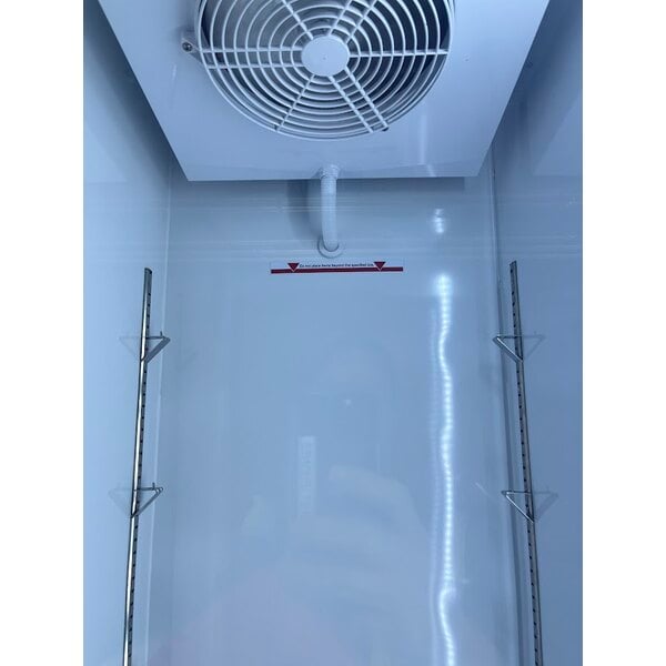 Scratch and Dent MainStreet Equipment GMC-12 23 5/8" Black Swing Glass Door Merchandiser Refrigerator - 120V