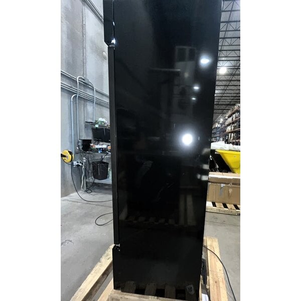 Scratch and Dent MainStreet Equipment GMC-12 23 5/8" Black Swing Glass Door Merchandiser Refrigerator - 120V