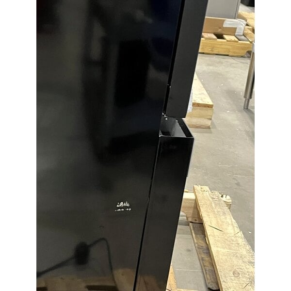 Scratch and Dent MainStreet Equipment GMC-12 23 5/8" Black Swing Glass Door Merchandiser Refrigerator - 120V