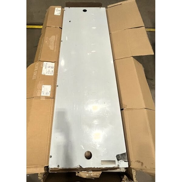 Scratch and Dent ServIt 423EST5WOPB Five Pan Open Well Electric Steam Table with Partially Enclosed Base and Angled Sneeze Guard - 208/240V, 3750W