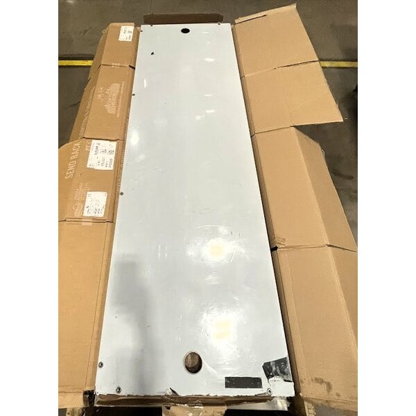 Scratch and Dent ServIt 423EST5WOPB Five Pan Open Well Electric Steam Table with Partially Enclosed Base and Angled Sneeze Guard - 208/240V, 3750W