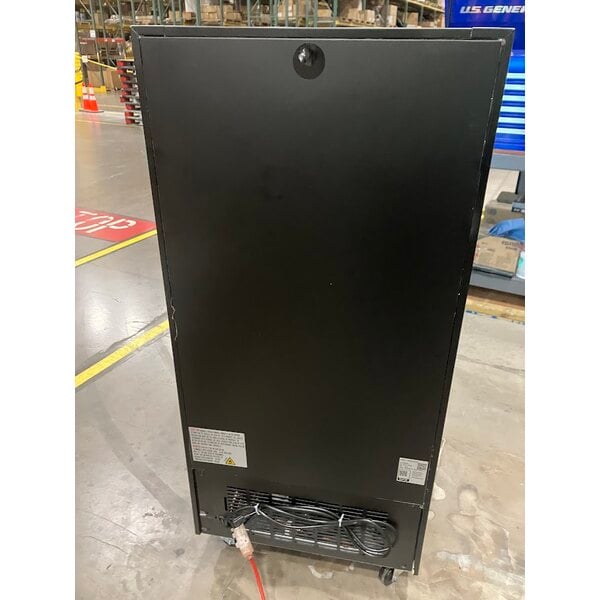 Scratch and Dent Avantco GDC-9F-HC 27" Black Customizable Swing Glass Door Merchandiser Freezer with LED Lighting