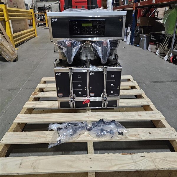 Scratch and Dent Curtis GEMTS10A1000 G3 Gemini Twin 1.5 Gallon Satellite Coffee Brewer - 220V