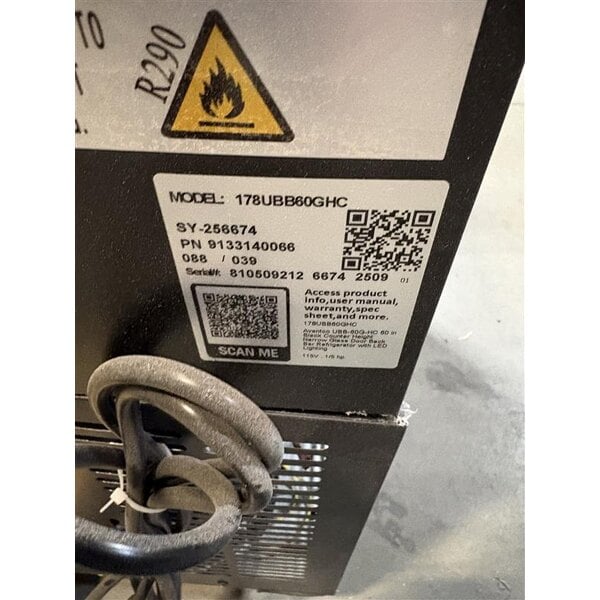 Scratch and Dent Avantco UBB-60G-HC 60" Black Counter Height Narrow Glass Door Back Bar Refrigerator with LED Lighting