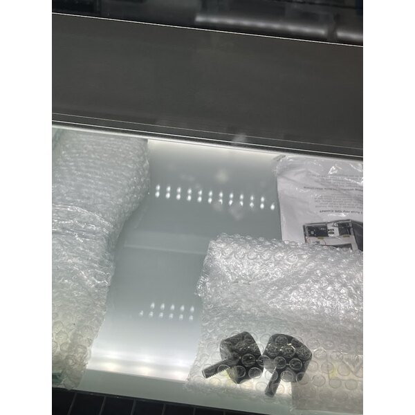 Scratch and Dent Avantco BCTD-72 72" Black 3-Shelf Curved Glass Dry Bakery Display Case with LED Lighting