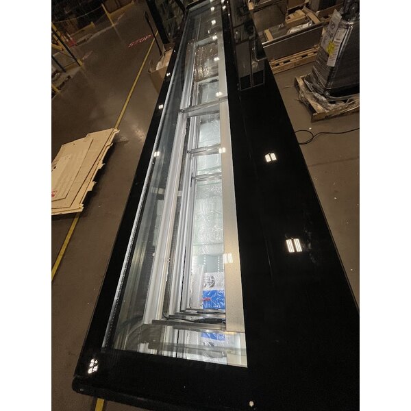 Scratch and Dent Avantco BCTD-72 72" Black 3-Shelf Curved Glass Dry Bakery Display Case with LED Lighting