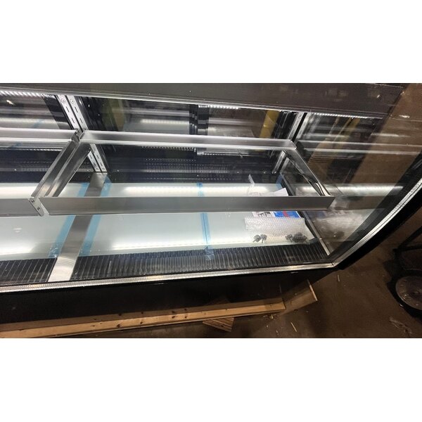 Scratch and Dent Avantco BCTD-72 72" Black 3-Shelf Curved Glass Dry Bakery Display Case with LED Lighting