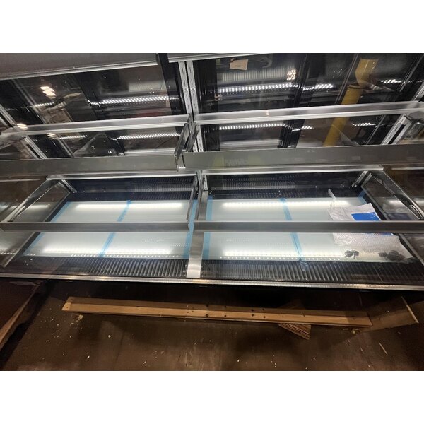 Scratch and Dent Avantco BCTD-72 72" Black 3-Shelf Curved Glass Dry Bakery Display Case with LED Lighting