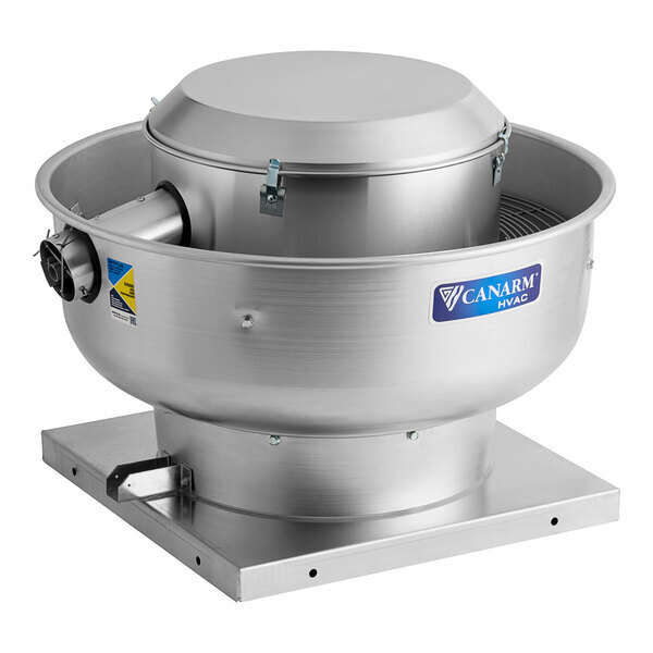 Scratch and Dent Canarm 12 1/4" Variable Speed Capable Upblast Direct Drive Aluminum Exhaust Fan ALX120-UD033V - 1,400 CFM, 1,650 RPM, 120/240V, 1 Phase
