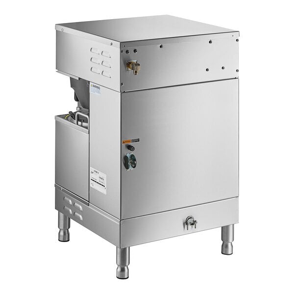 Scratch and Dent Curtis GEM-12D-10 Gemini Stainless Steel Twin Digital Satellite Coffee Brewer With Servers - 220V, 1 Phase