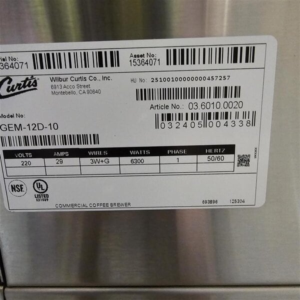 Scratch and Dent Curtis GEM-12D-10 Gemini Stainless Steel Twin Digital Satellite Coffee Brewer With Servers - 220V, 1 Phase