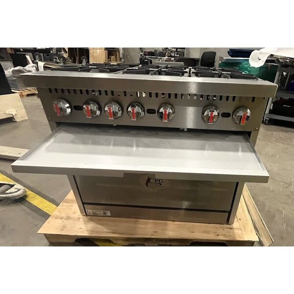 Scratch and Dent Cooking Performance Group S36-N Natural Gas 6 Burner 36" Range with Standard Oven - 210,000 BTU