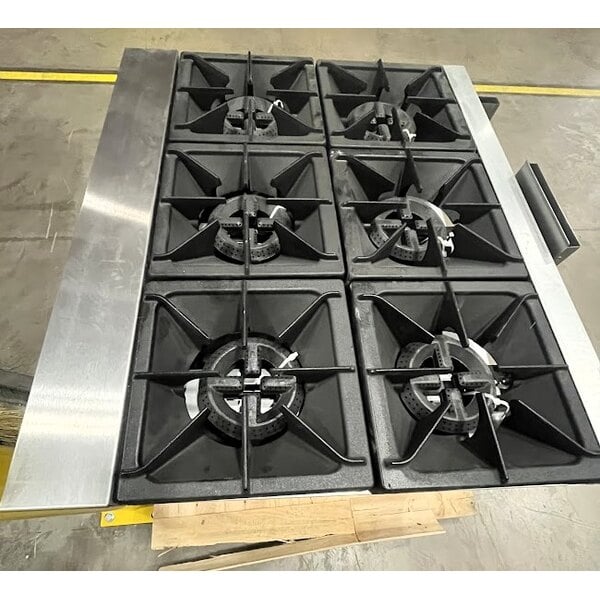 Scratch and Dent Cooking Performance Group S36-N Natural Gas 6 Burner 36" Range with Standard Oven - 210,000 BTU