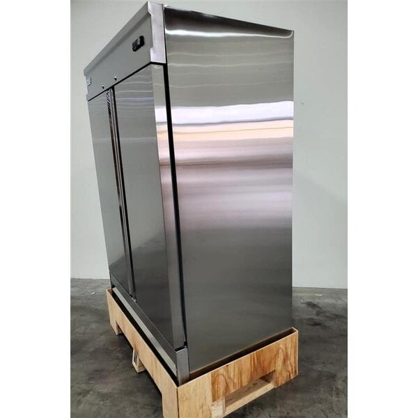 Scratch and Dent Avantco SS-2F-HC 54" Stainless Steel Two Section Solid Door Reach-In Freezer
