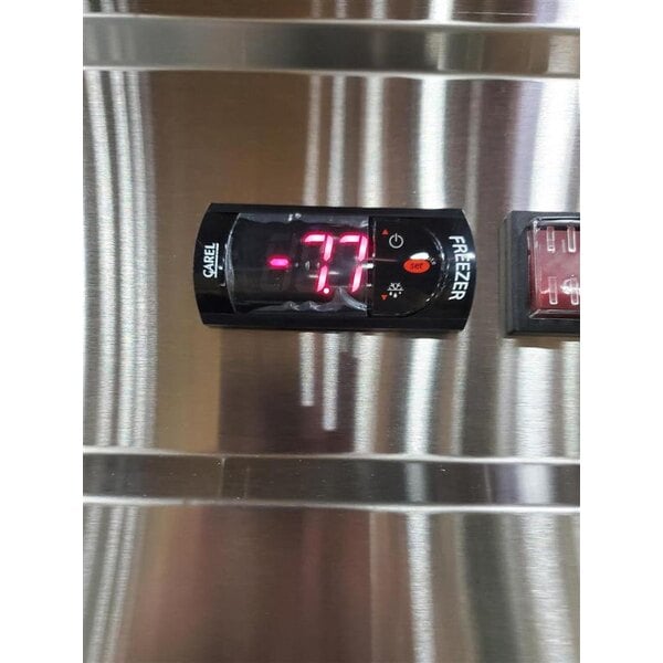 Scratch and Dent Avantco SS-2F-HC 54" Stainless Steel Two Section Solid Door Reach-In Freezer