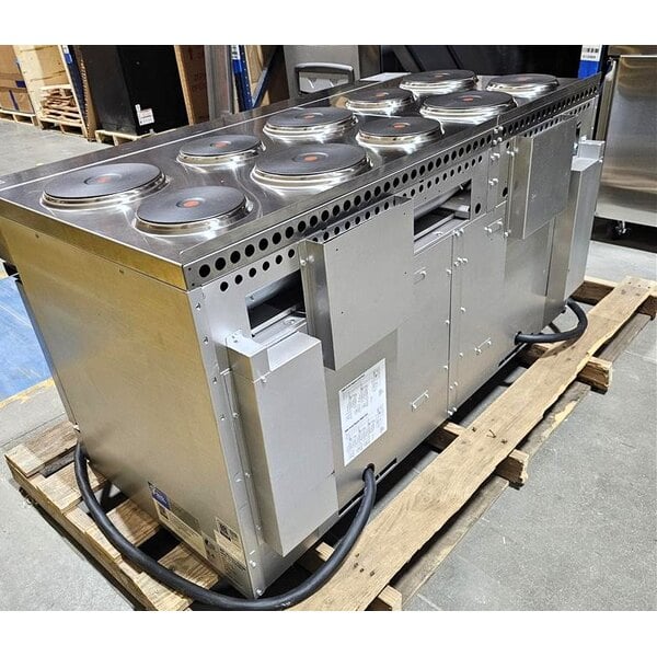 Scratch and Dent Cooking Performance Group ER60-208-3 60" 10-Burner Electric Range with 2 Standard Ovens - 208V, 3 Phase