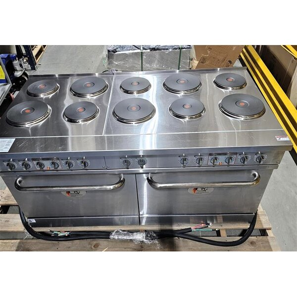 Scratch and Dent Cooking Performance Group ER60-208-3 60" 10-Burner Electric Range with 2 Standard Ovens - 208V, 3 Phase