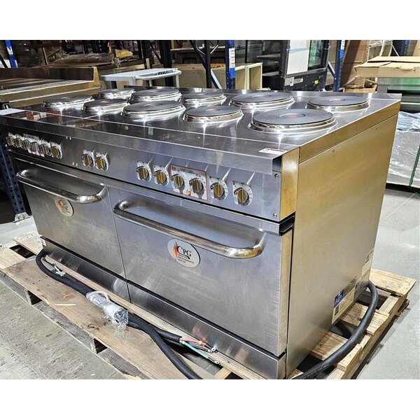 Scratch and Dent Cooking Performance Group ER60-208-3 60" 10-Burner Electric Range with 2 Standard Ovens - 208V, 3 Phase