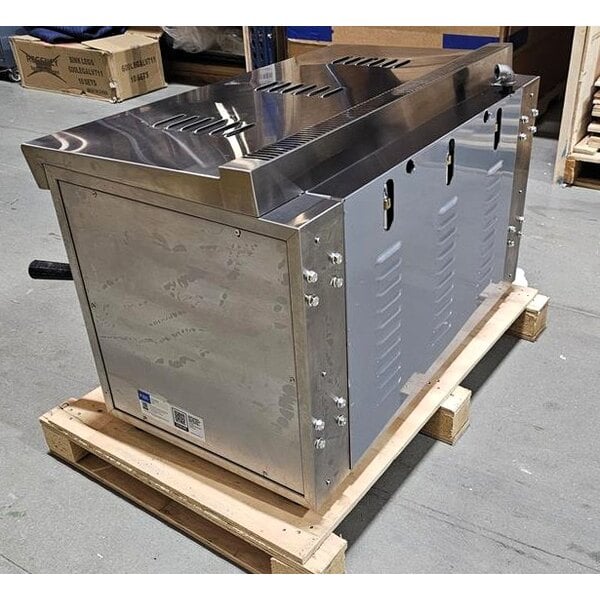 Scratch and Dent Cooking Performance Group S-36-SB-N 36" Natural Gas Infrared Salamander Broiler with 36" Heat Shield and Mounting Brackets - 36,000 BTU