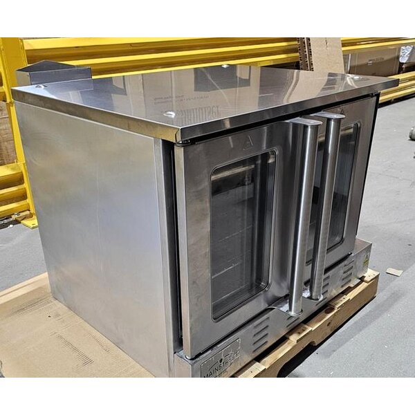 Scratch and Dent MainStreet Equipment CG1-N Single Deck Full Size Natural Gas Convection Oven with Legs - 54,000 BTU