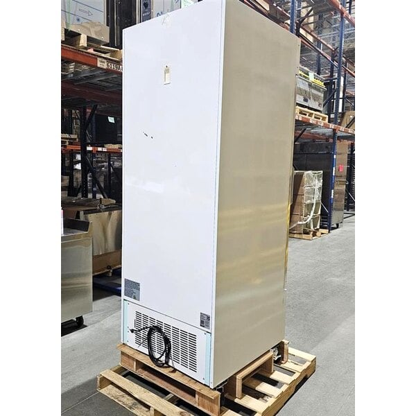 Scratch and Dent Avantco GDC-24F-HC 31" White Customizable Swing Glass Door Merchandiser Freezer with LED Lighting