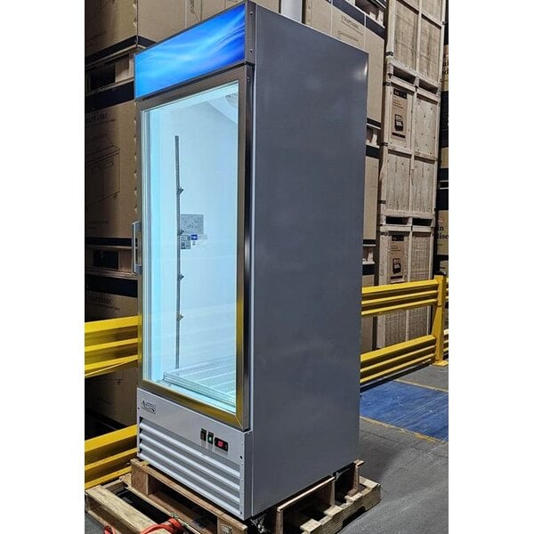 Scratch and Dent Avantco GDC-24F-HC 31" White Customizable Swing Glass Door Merchandiser Freezer with LED Lighting