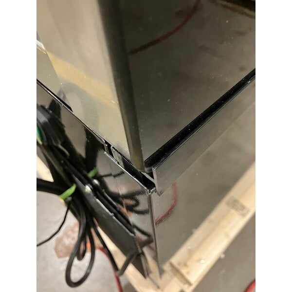 Scratch and Dent Avantco BCTD-72 72" Black 3-Shelf Curved Glass Dry Bakery Display Case with LED Lighting