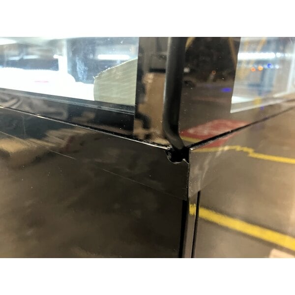 Scratch and Dent Avantco BCTD-72 72" Black 3-Shelf Curved Glass Dry Bakery Display Case with LED Lighting