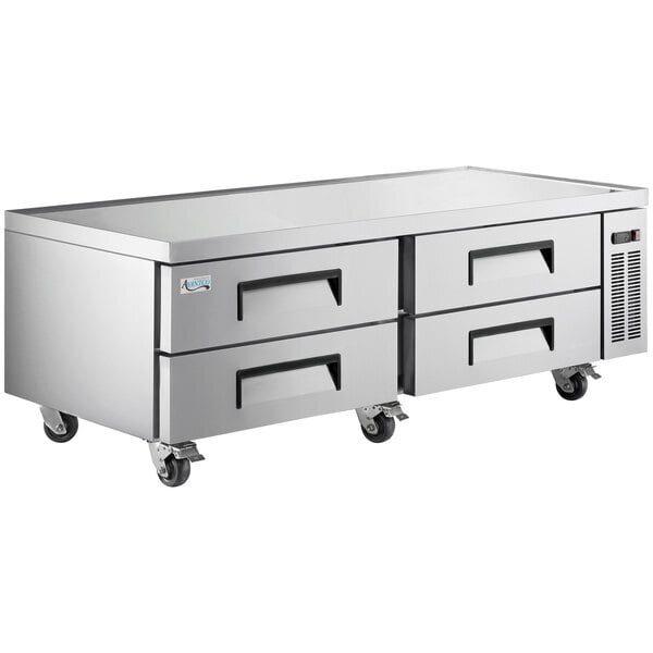 Scratch and Dent Avantco CBE-72-HC 72" 4 Drawer Refrigerated Chef Base
