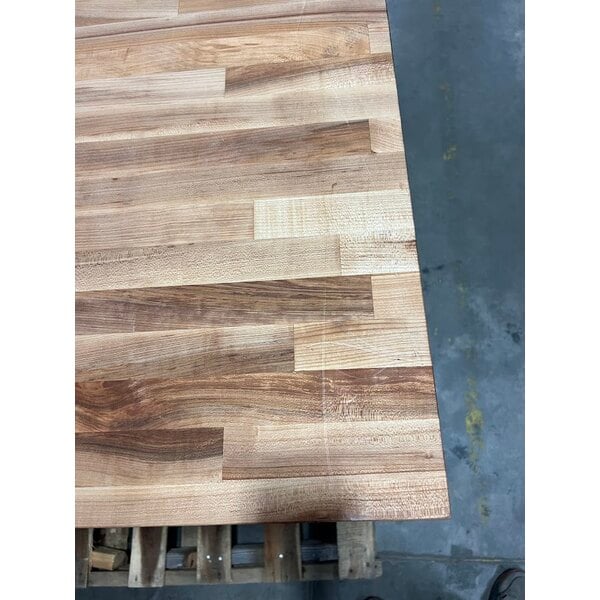 Scratch and Dent John Boos & Co. JNS02 Wood Top Work Table with Galvanized Base and Adjustable Undershelf - 24" x 48"