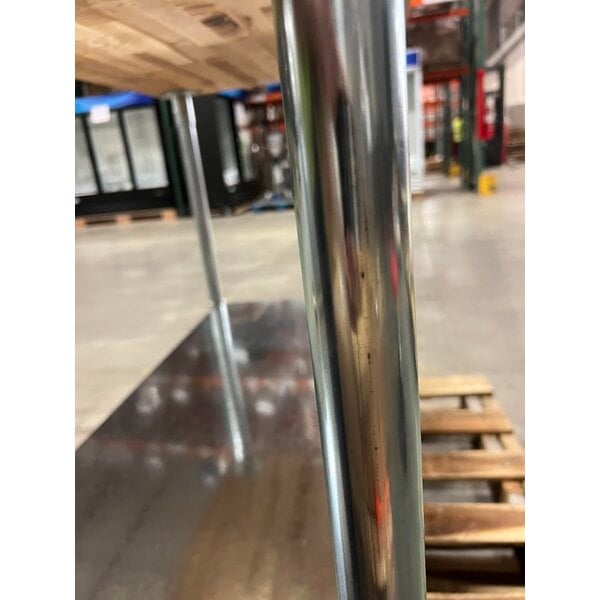 Scratch and Dent John Boos & Co. JNS02 Wood Top Work Table with Galvanized Base and Adjustable Undershelf - 24" x 48"