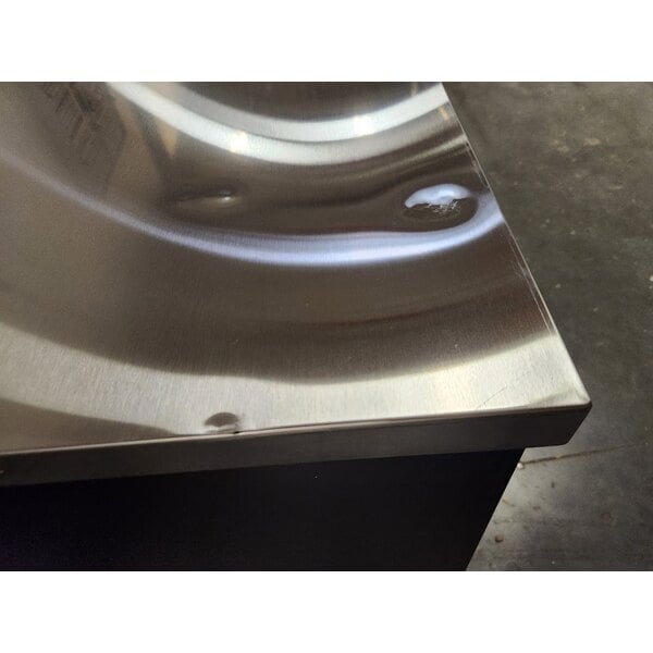 Scratch and Dent Avantco UBB-72G-HC 73" Black Counter Height Narrow Glass Door Back Bar Refrigerator with LED Lighting