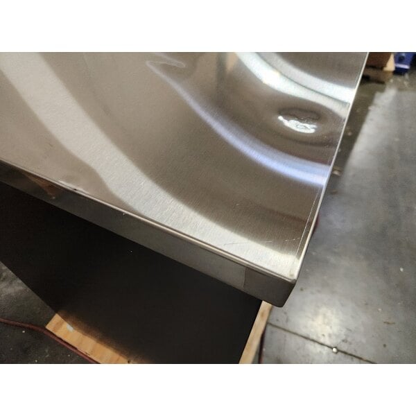 Scratch and Dent Avantco UBB-72G-HC 73" Black Counter Height Narrow Glass Door Back Bar Refrigerator with LED Lighting