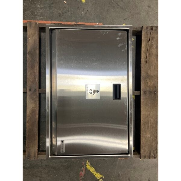 Scratch and Dent Foundations Premier 100SS-R Recessed Horizontal Stainless Steel Baby Changing Station / Table