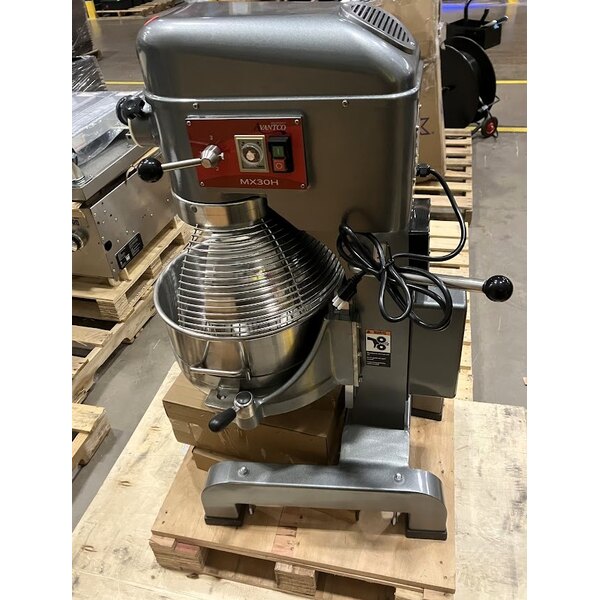 Scratch and Dent Avantco MX30H 30 Qt. Planetary Floor Mixer with Guard & Standard Accessories - 120V, 1 3/4 hp