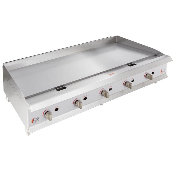 Scratch and Dent Cooking Performance Group GM-CPG-60-NL 60" Gas Countertop Griddle with Manual Controls - 150,000 BTU