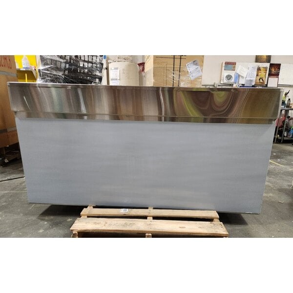 Scratch and Dent Regency C-2472-316 24" x 72" 16 Gauge Type 304 Stainless Steel Enclosed Base Table with Sliding Doors and Adjustable Midshelf