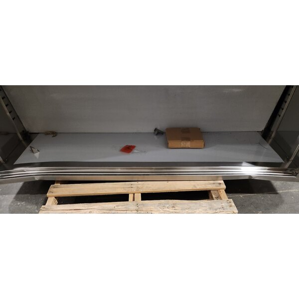 Scratch and Dent Regency C-2472-316 24" x 72" 16 Gauge Type 304 Stainless Steel Enclosed Base Table with Sliding Doors and Adjustable Midshelf