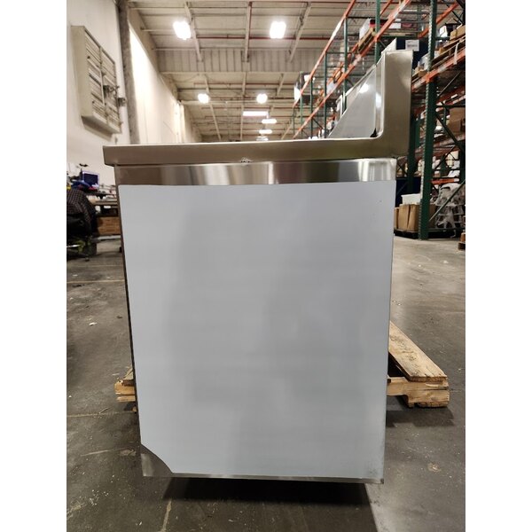 Scratch and Dent Regency C-2472-316 24" x 72" 16 Gauge Type 304 Stainless Steel Enclosed Base Table with Sliding Doors and Adjustable Midshelf