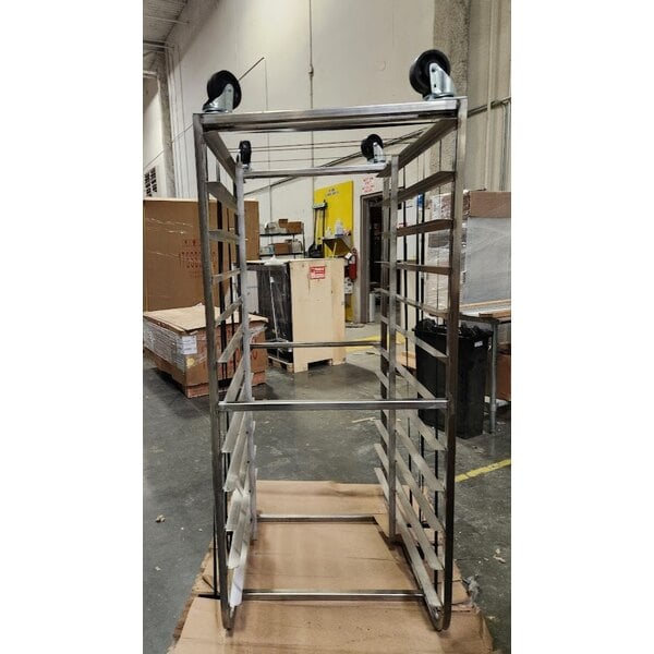 Scratch and Dent Channel 413S-DOR Double Section Side Load Stainless Steel Bun Pan Oven Rack - 24 Pan