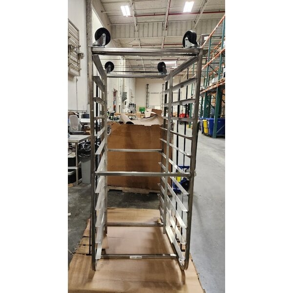 Scratch and Dent Channel 413S-DOR Double Section Side Load Stainless Steel Bun Pan Oven Rack - 24 Pan