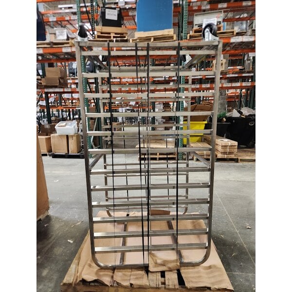 Scratch and Dent Channel 413S-DOR Double Section Side Load Stainless Steel Bun Pan Oven Rack - 24 Pan