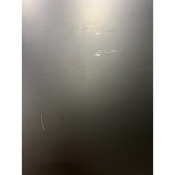 Scratch and Dent Avantco GDC-23-HC 28 3/8" Black Customizable Swing Glass Door Merchandiser Refrigerator with LED Lighting