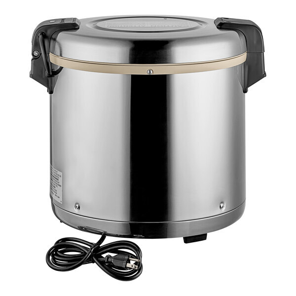 Scratch and Dent Zojirushi THA-803SA 88 Cup (Cooked) Stainless Steel Electric Rice Warmer with Removable Pot - 120V, 77W