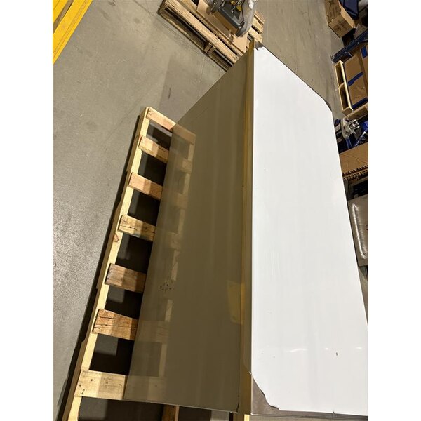 Scratch and Dent Regency COF-2460-316 24" x 60" 16 Gauge Type 304 Stainless Steel Enclosed Base Table with Open Front and Adjustable Midshelf