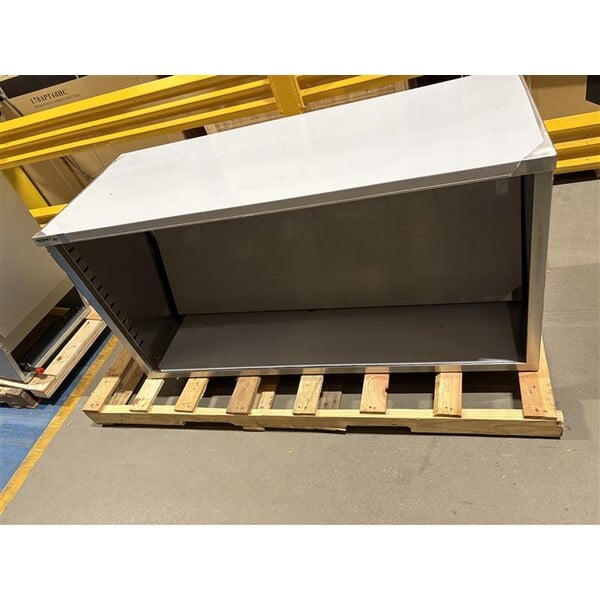 Scratch and Dent Regency COF-2460-316 24" x 60" 16 Gauge Type 304 Stainless Steel Enclosed Base Table with Open Front and Adjustable Midshelf