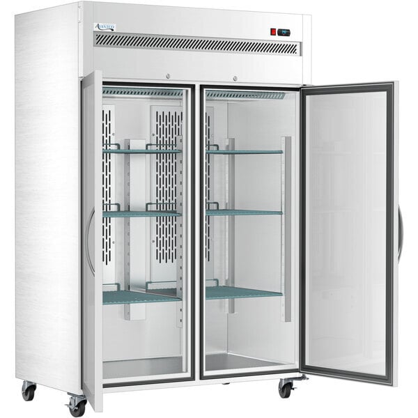 Scratch and Dent Avantco Z2-R-GHC 54" Glass Door Stainless Steel Reach-In Refrigerator